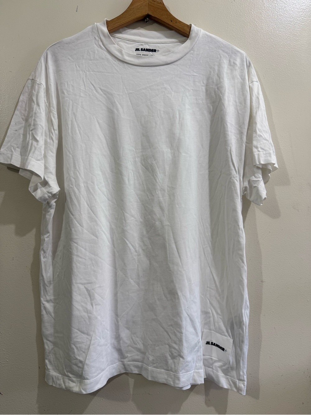 Jil Sander White Crewneck Short-Sleeve Logo Tee